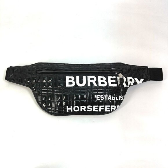 BURBERRY logo BRUMMELL HOSEFEY Waist Pouch Cross body bag - Picture 1 of 16